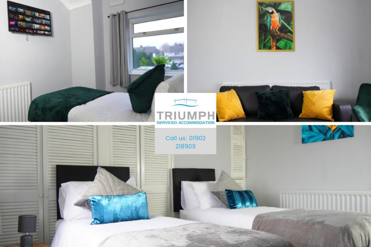 Portobello House - Four Bedroom House Perfect For Contractors - Sleeps 6 - Free Parking Wolverhampton Eksteriør billede
